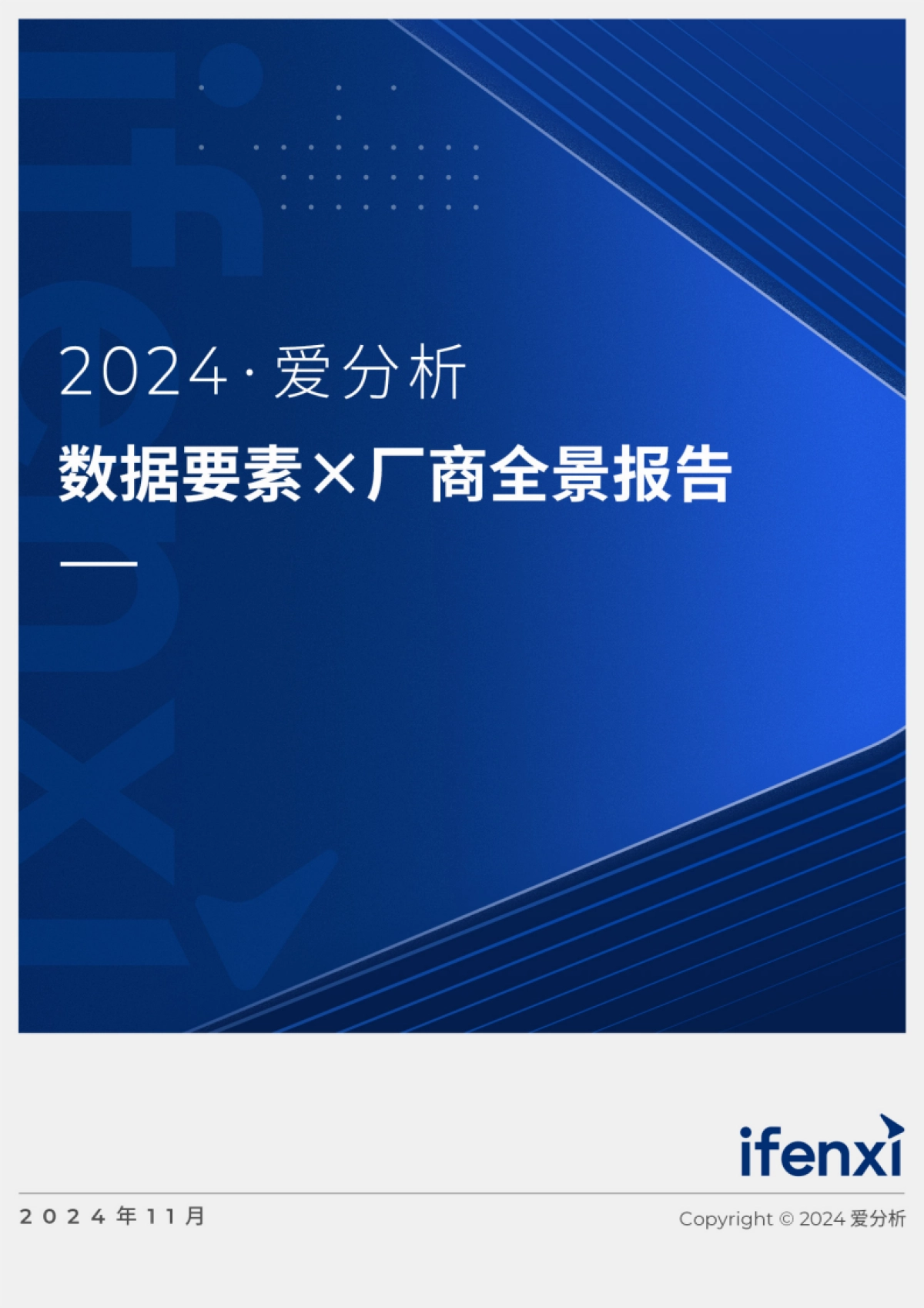 2024年数据要素x厂商全景报告-爱分析_第1页