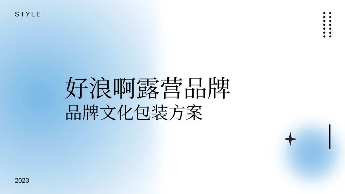 好浪啊文旅露营品牌包装方案_第1页
