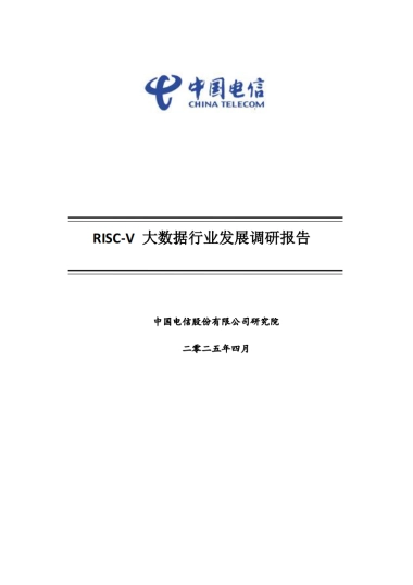 2025年RISC-V大数据行业发展调研报告-中国电信