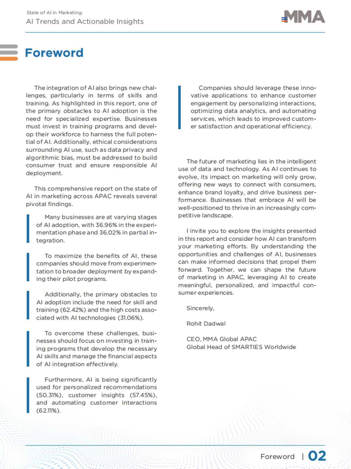 2024年营销中的人工智能现状:人工智能趋势与可操作见解报告(英文版)-MMA_第3页