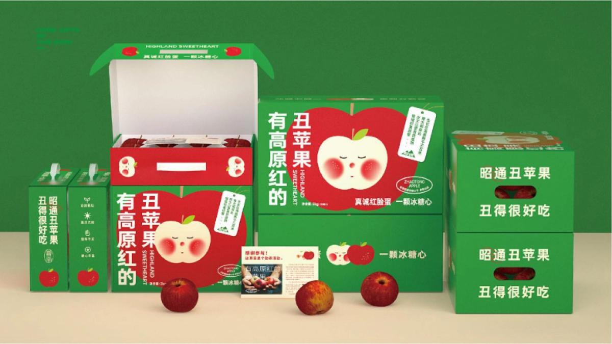 云南好物原红丑苹果 苁茸 TWO柚 玉米品牌形象包装设计_第8页