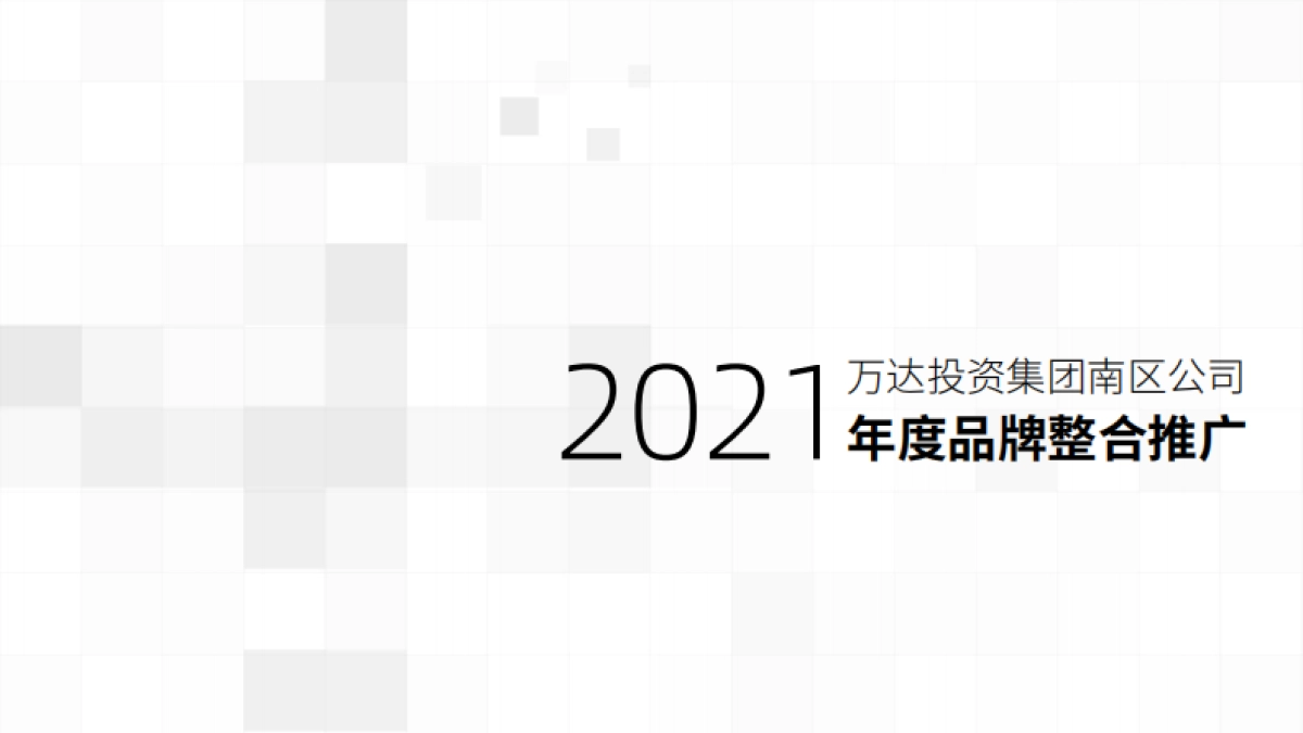 2021万达南区品牌年度整合推广策略提案_第1页
