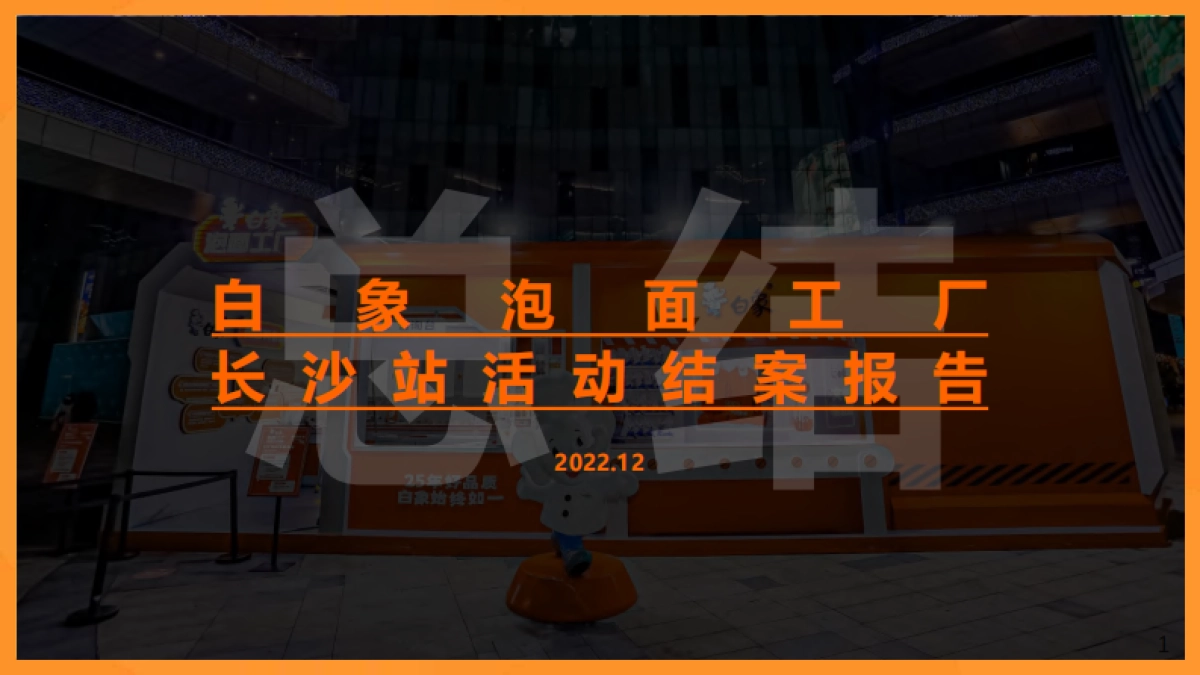 白象泡面工厂长沙站活动结案报告_第1页