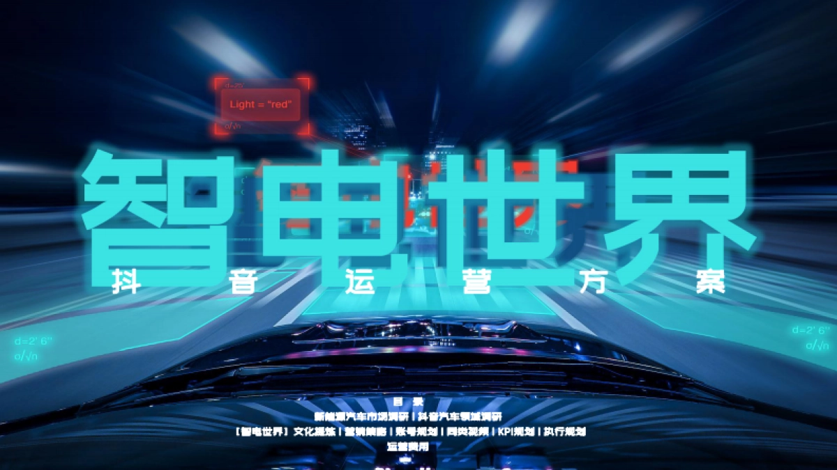 2024新能源汽车抖音运营方案_第1页