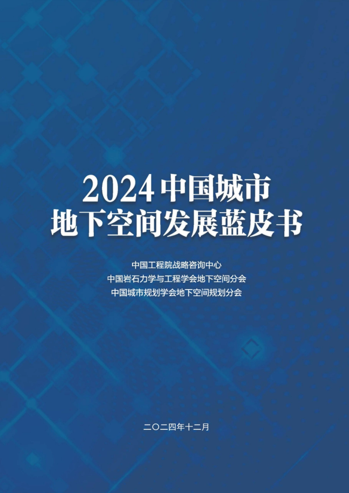 2024年中国城市地下空间发展蓝皮书-中国工程院战略咨询中心_第1页