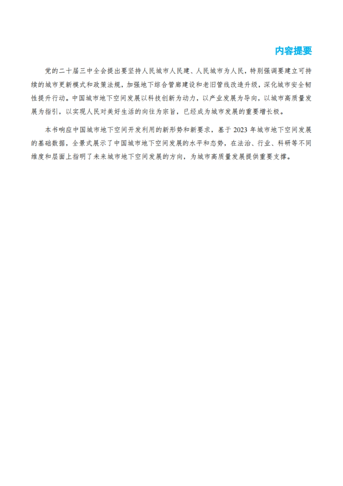 2024年中国城市地下空间发展蓝皮书-中国工程院战略咨询中心_第2页