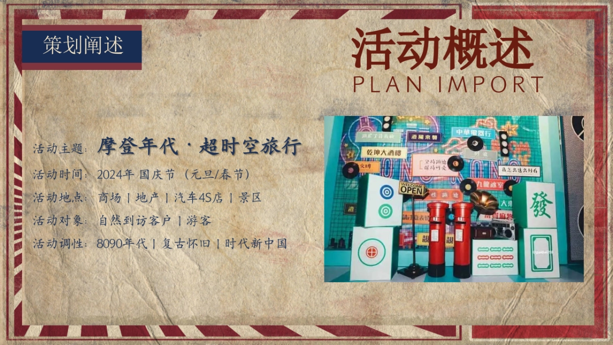 2024商业地产景区汽车国庆节复古怀旧港风游园「摩登年代 超时空旅行主题」活动策划方案_第4页