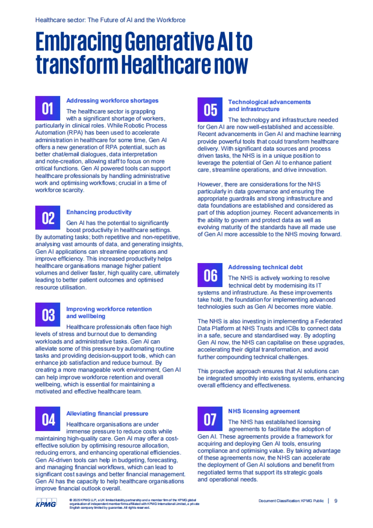 2025年未来AI与劳动力:生成式AI对医疗行业岗位的影响研究报告(英文版)-毕马威_第9页