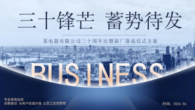 2024企业30周年庆暨新厂落成仪式「因智造就·驱变以新主题」活动策划方案