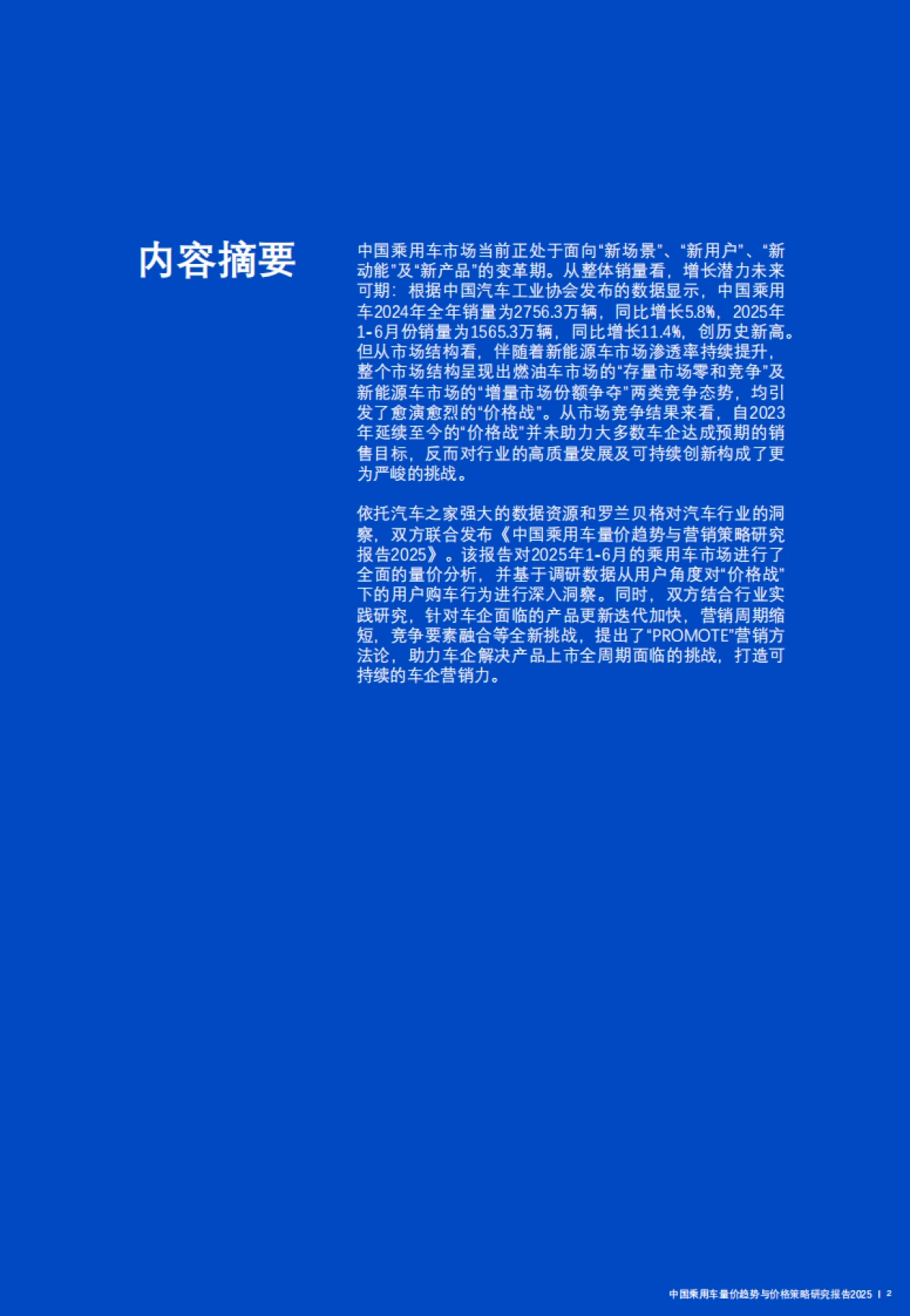 汽车行业中国乘用车量价趋势与营销策略研究报告2025：避内卷、铸新质_第2页