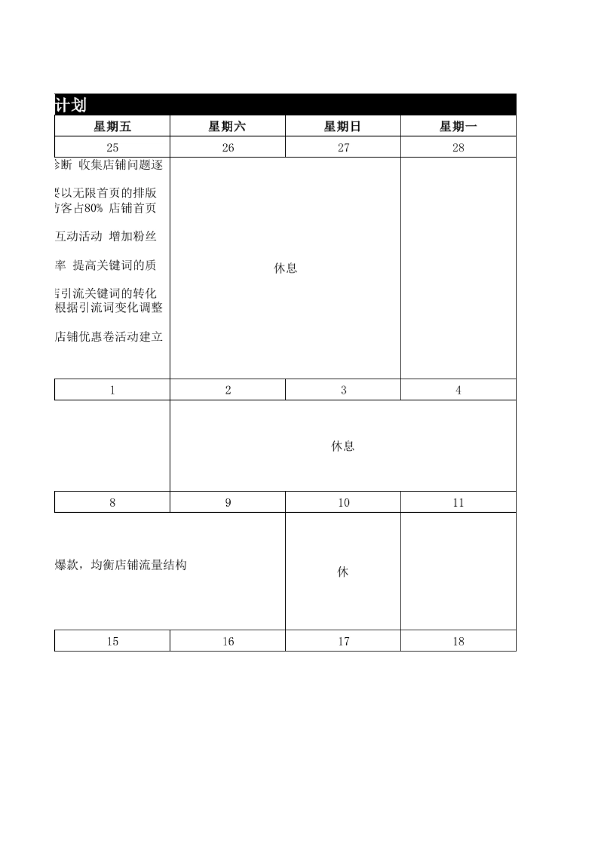 SOP-旗舰店5月份运营计划_第4页