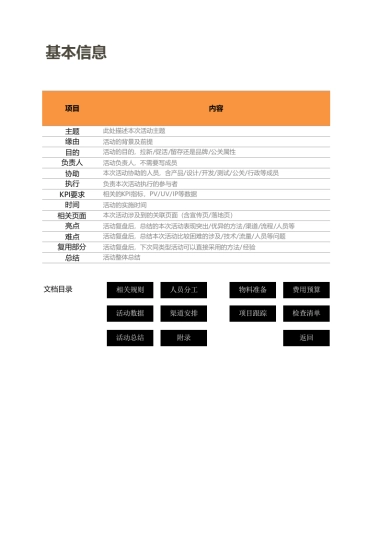 SOP-公关活动策划SOP表