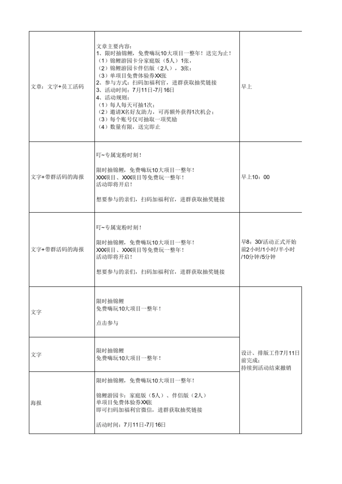 SOP-游乐场活动策划SOP-限时抽锦鲤,免费嗨玩10大项目一整年!_第6页