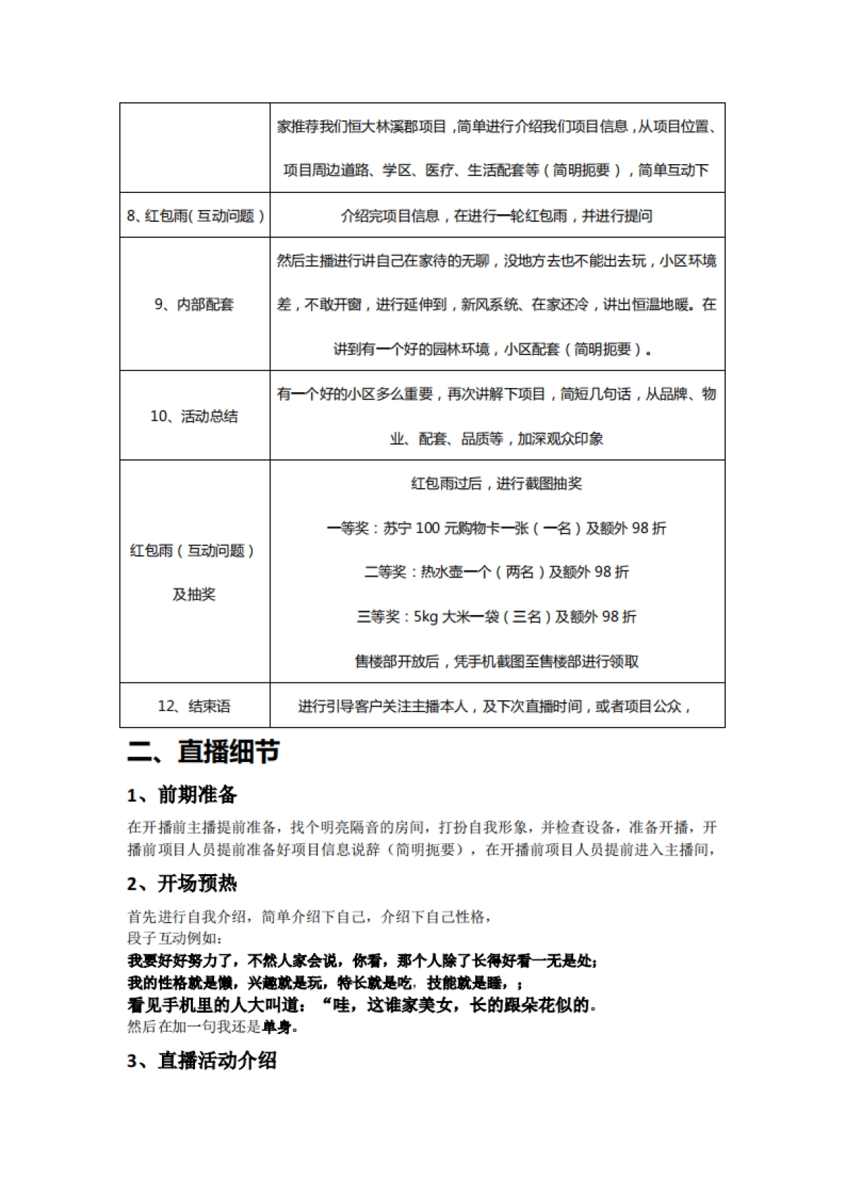2020砀山恒大林溪郡直播脚本（改）_第2页