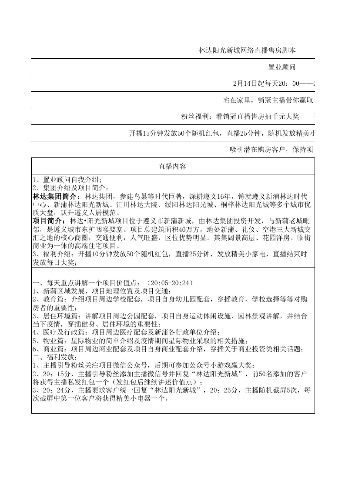 2020林达阳光新城网络直播售房脚本_第3页