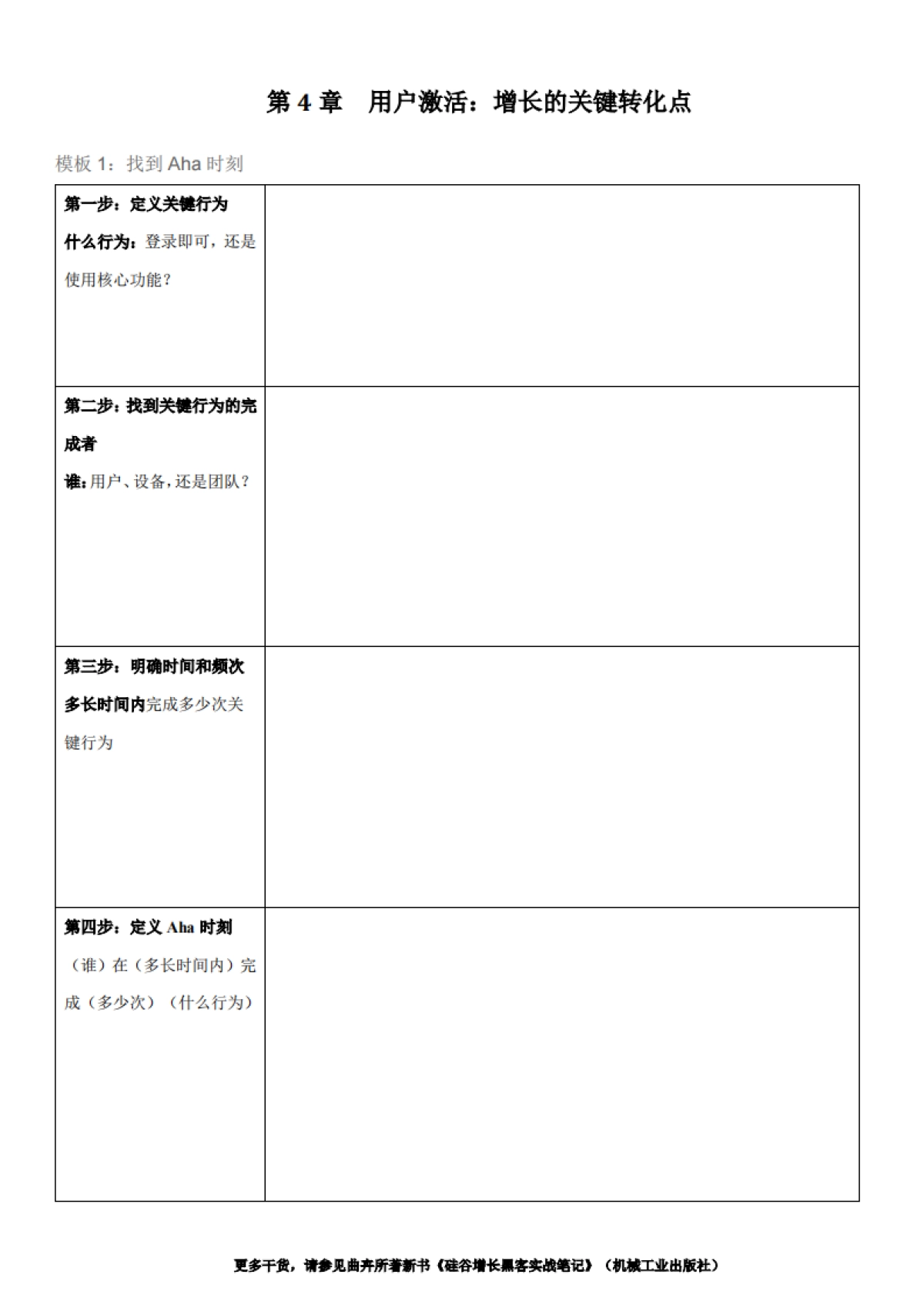 SOP-第4章 用户激活：增长的关键转化点-模板_第1页