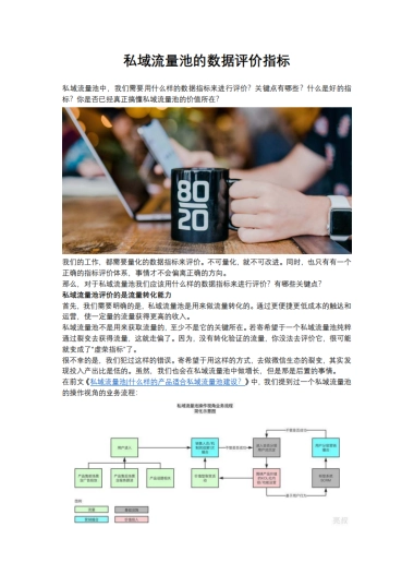 【私域流量】私域流量池的数据评价指标