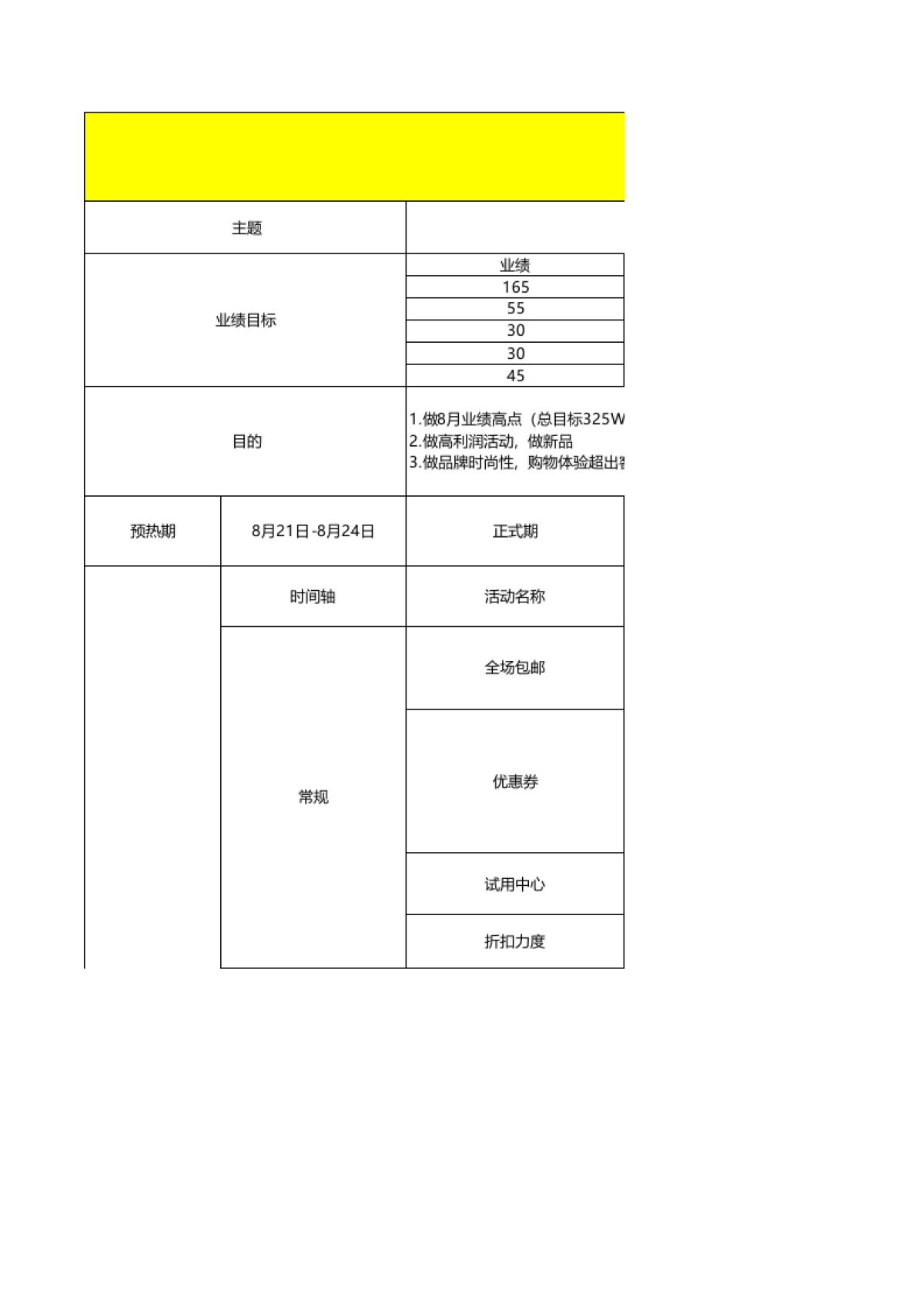 【活动】828方案及活动产品表格_第1页