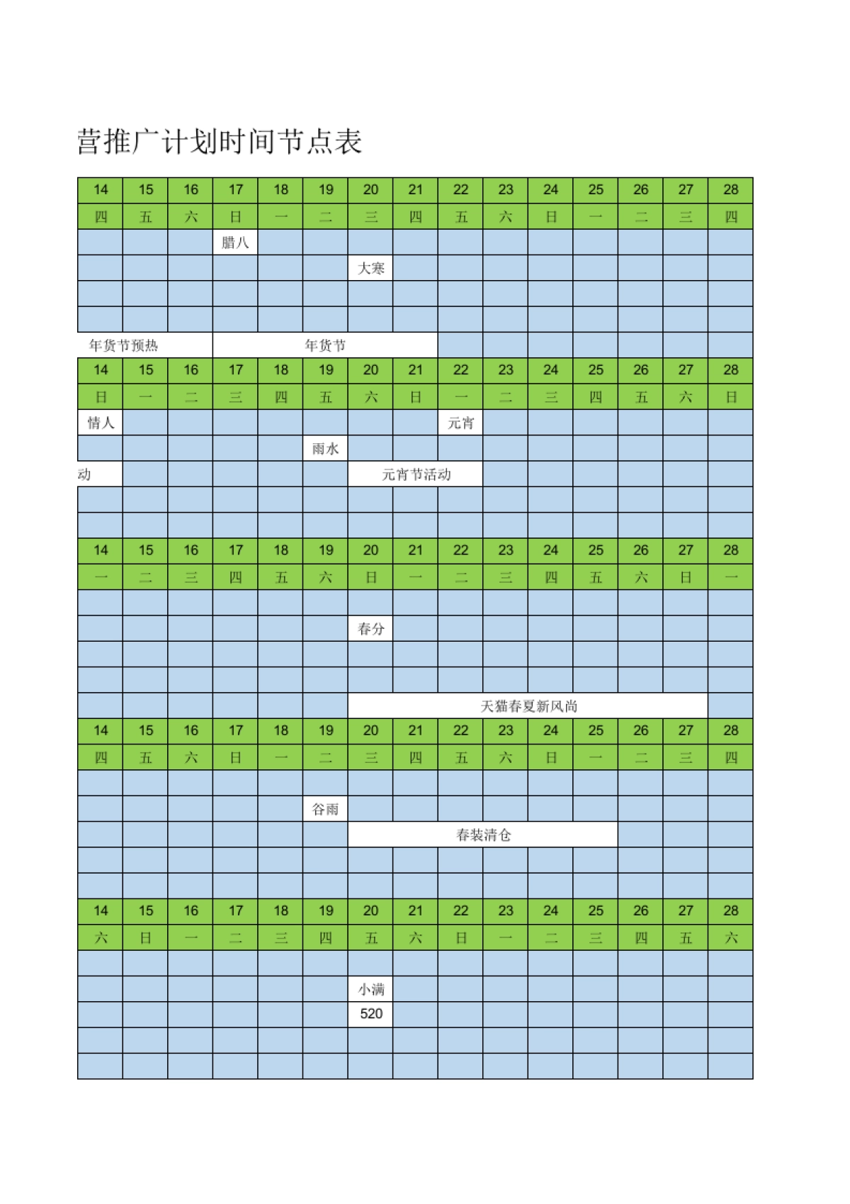 2016年运营推广计划时间节点表_第4页
