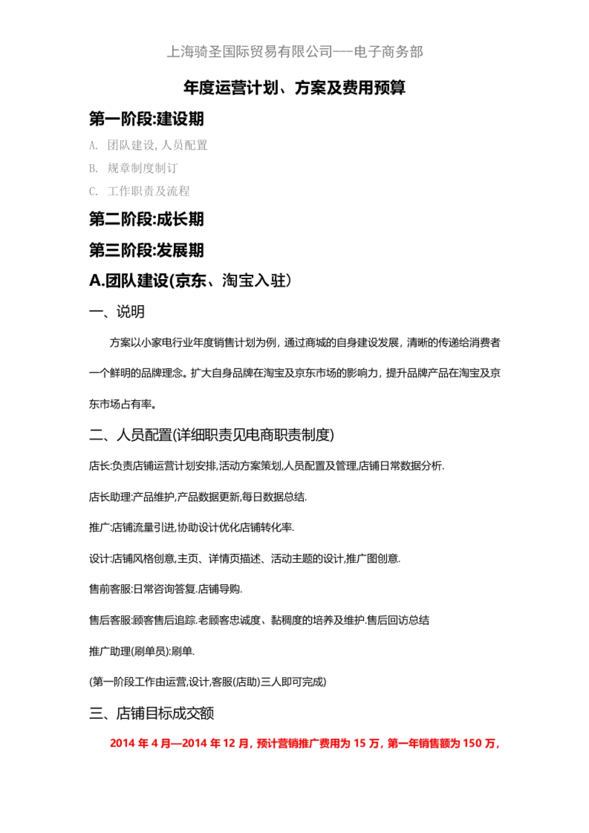 天猫商城年度运营计划及规章制度_第1页