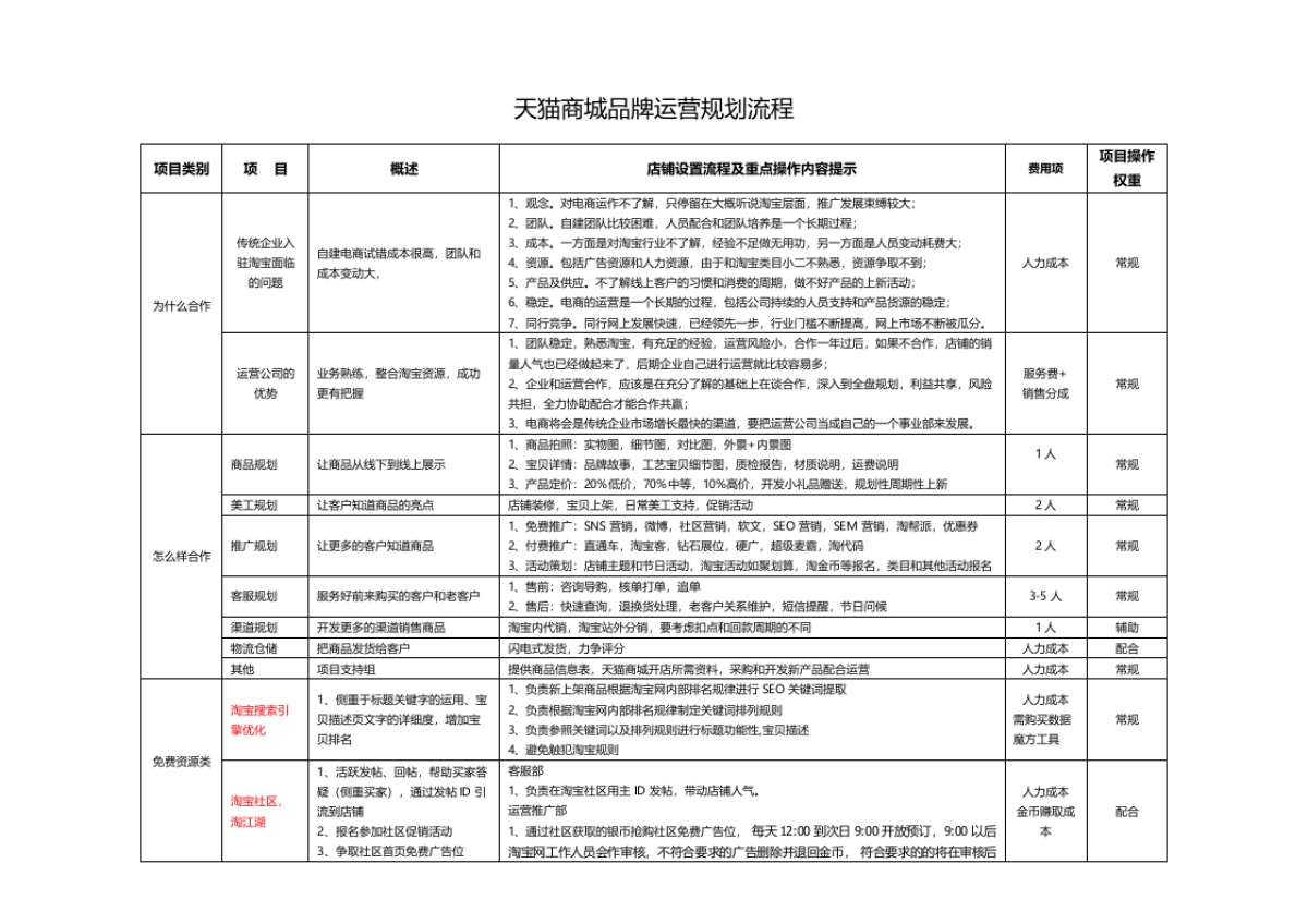 天猫商城品牌运营规划流程_第1页