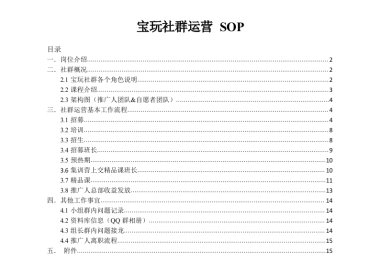 SOP-宝玩社群运营sop