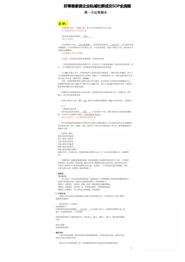 好莱客家居企业私域社群成交SOP全流程