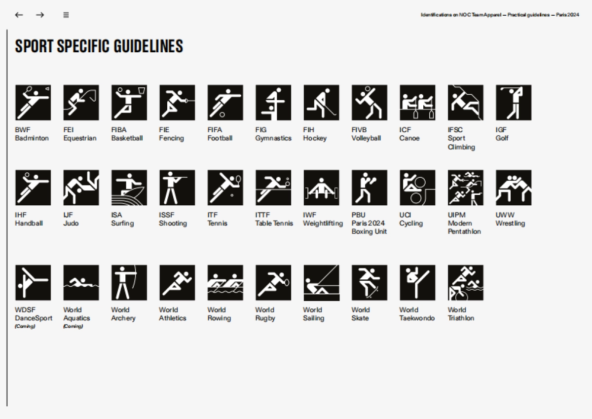 2024巴黎 NOC-2024巴黎奥运会公布62个运动图标及视觉标识_第10页