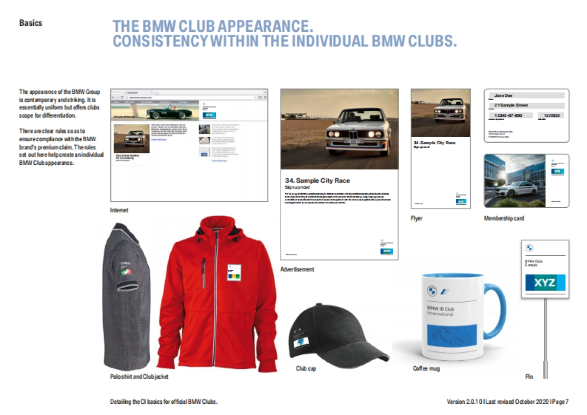 BMW品牌标识 BMW俱乐部外观设计指南CI标准2020_第7页