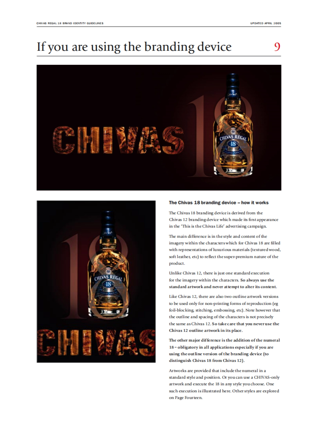 CHIVAS REGAL 18 BRAND IDENTITY GUIDELINES_第10页