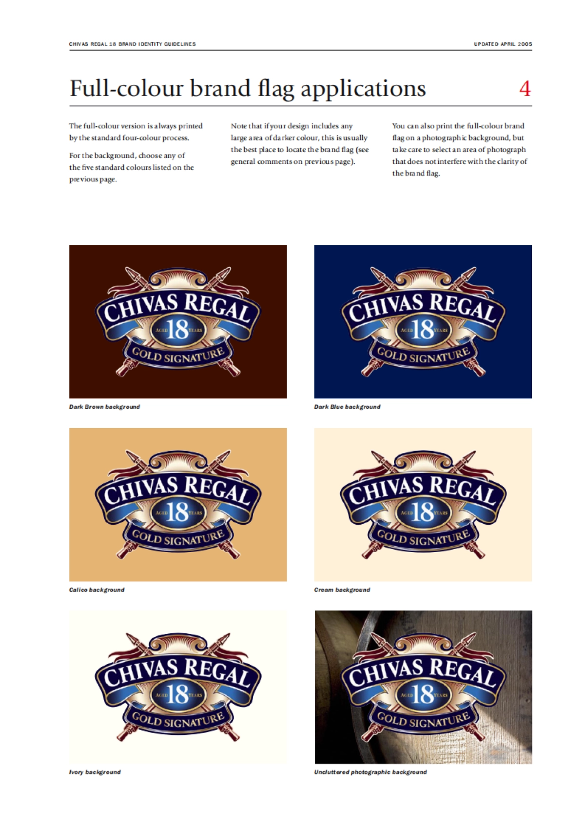CHIVAS REGAL 18 BRAND IDENTITY GUIDELINES_第5页