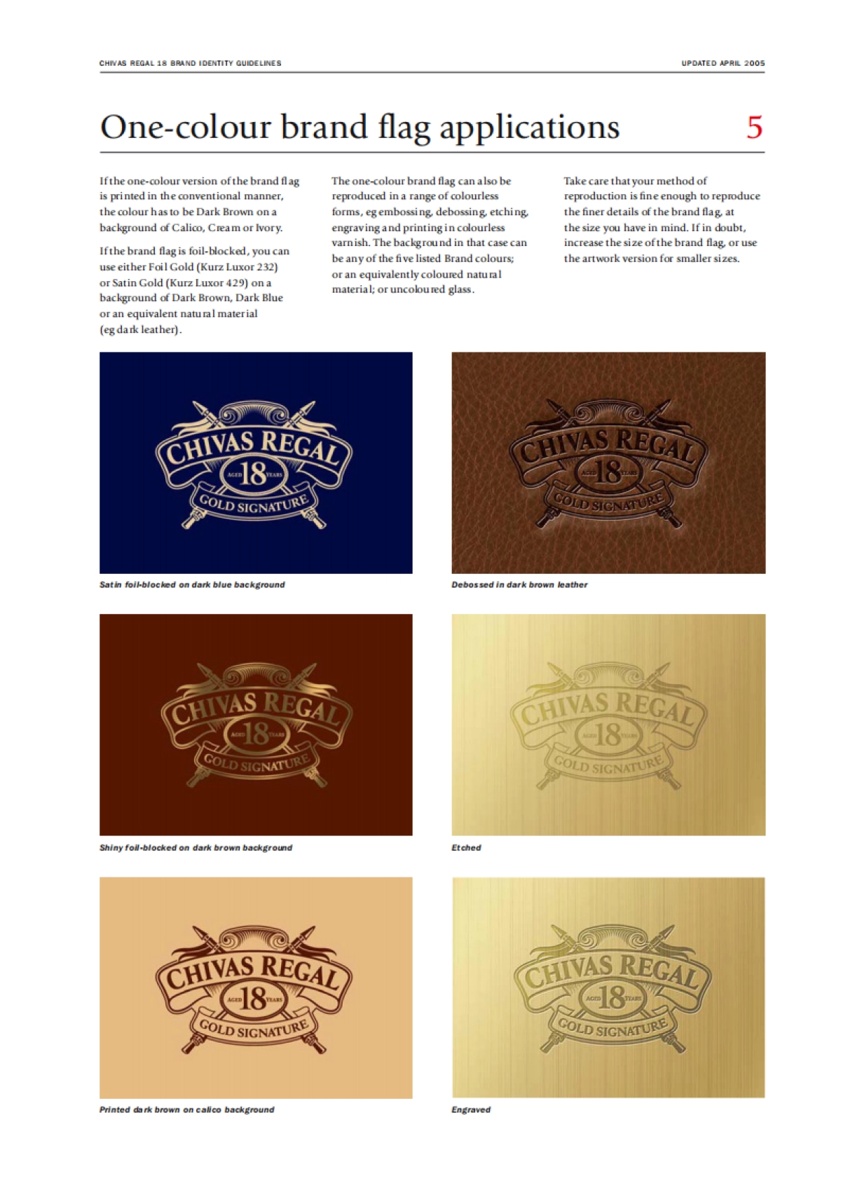 CHIVAS REGAL 18 BRAND IDENTITY GUIDELINES_第6页
