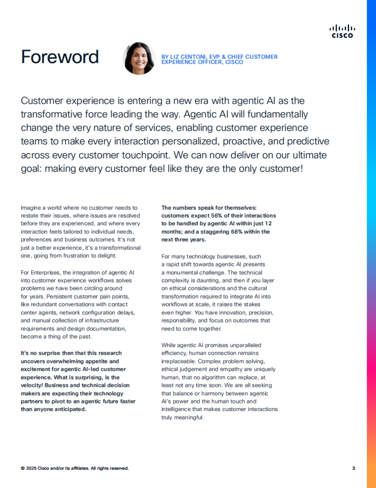 2025奔向代理式未来：代理式AI将如何变革客户体验（英文）-cisco.pdf_第3页