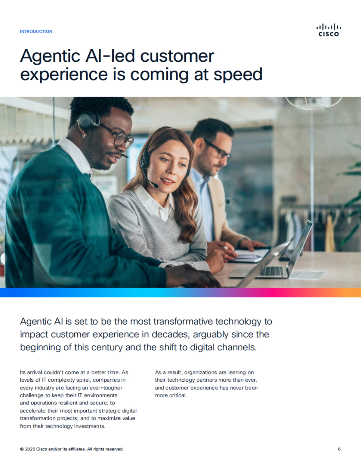 2025奔向代理式未来：代理式AI将如何变革客户体验（英文）-cisco.pdf_第6页