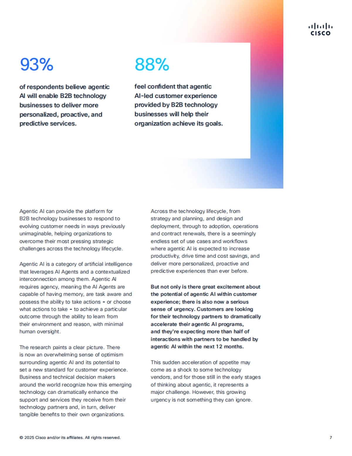 2025奔向代理式未来：代理式AI将如何变革客户体验（英文）-cisco.pdf_第7页