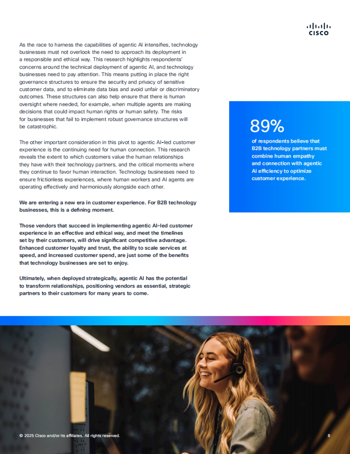 2025奔向代理式未来：代理式AI将如何变革客户体验（英文）-cisco.pdf_第8页