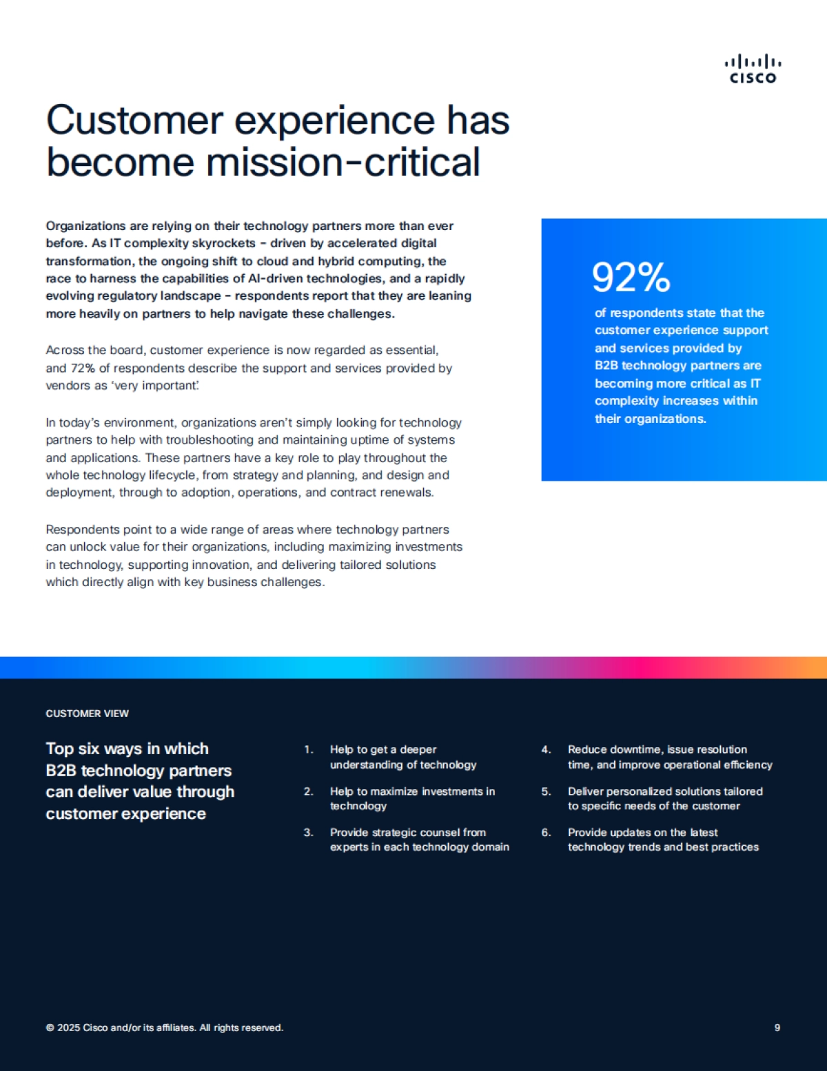 2025奔向代理式未来：代理式AI将如何变革客户体验（英文）-cisco.pdf_第9页