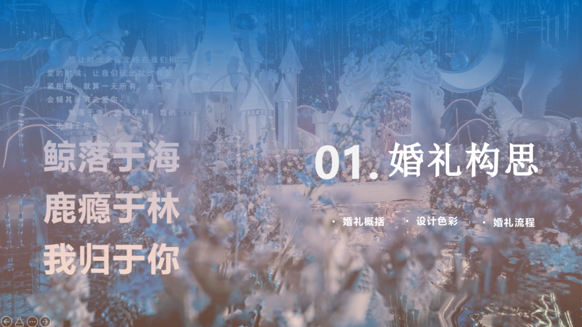 鲸落于海我归于你蓝色婚礼宴会策划方案-24P_第4页
