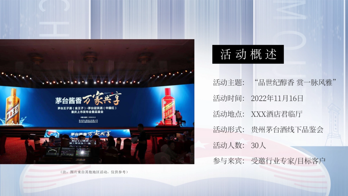 茅台白酒国酿品世纪醇香 赏一脉风雅主题品鉴会活动策划方案_第6页