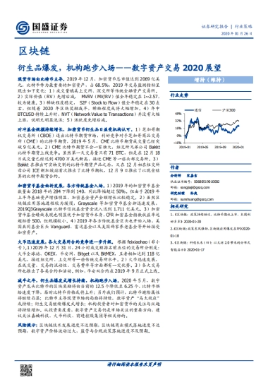 区块链：数字资产交易2020展望-衍生品爆发，机构跑步入场