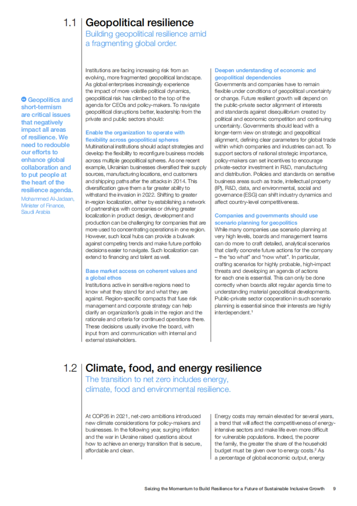 世界经济论坛：抓住势头，为可持续包容性增长的未来建立韧性（英文版）_第9页