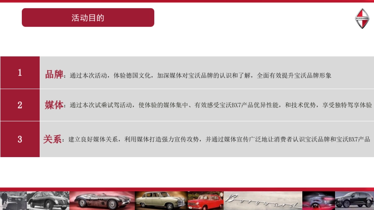 驭传奇逾未来德国宝沃BX7媒体试驾会策划案_第6页