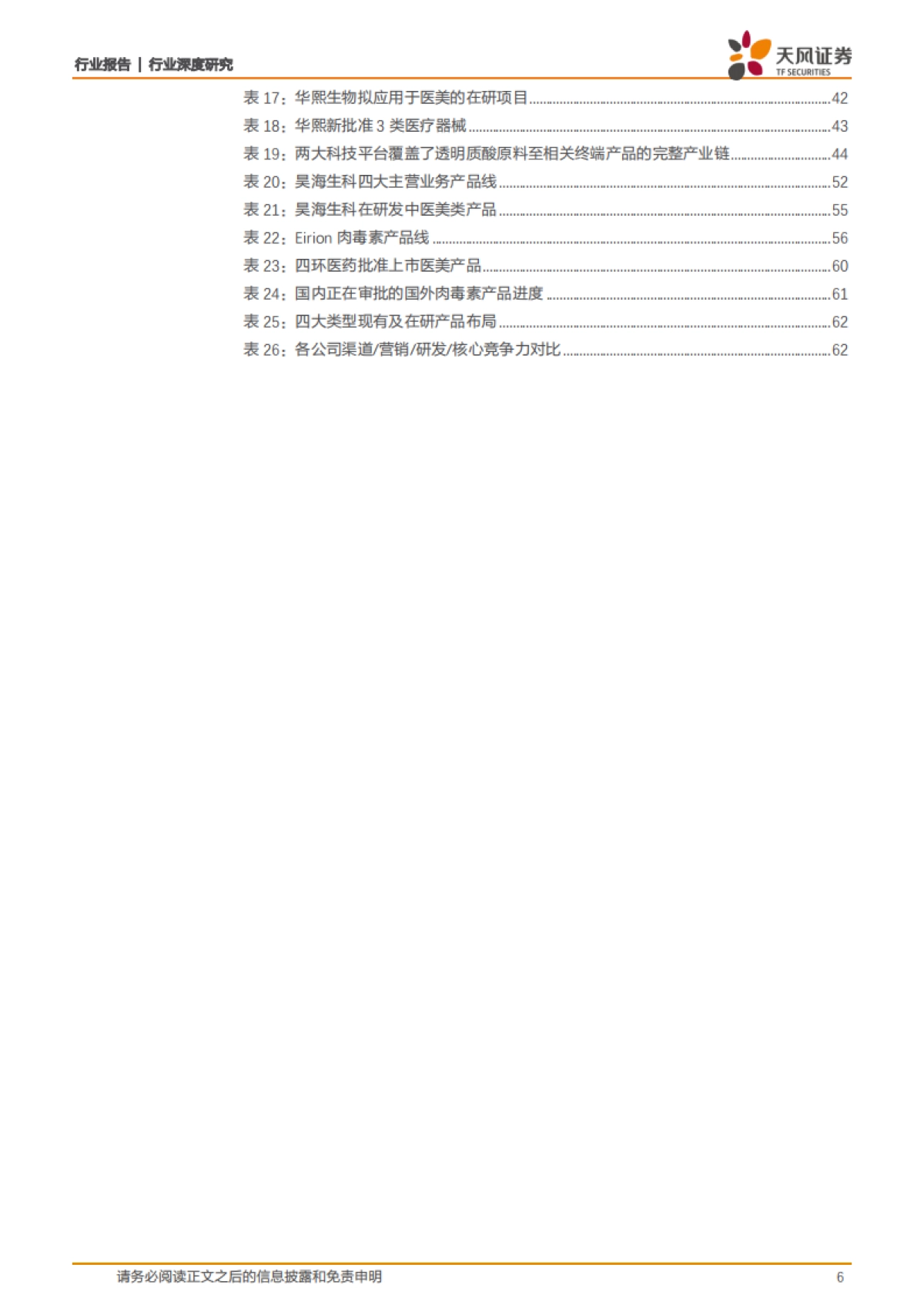 医美行业扶摇直上，产品储备竞相卡位轻医美细分赛道-天风证券-65页_第6页