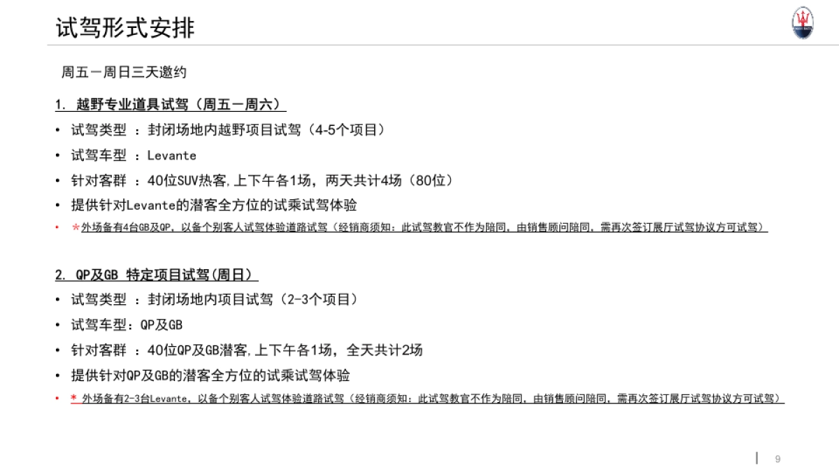 2017年玛莎拉蒂路演执行手册升级版_第9页