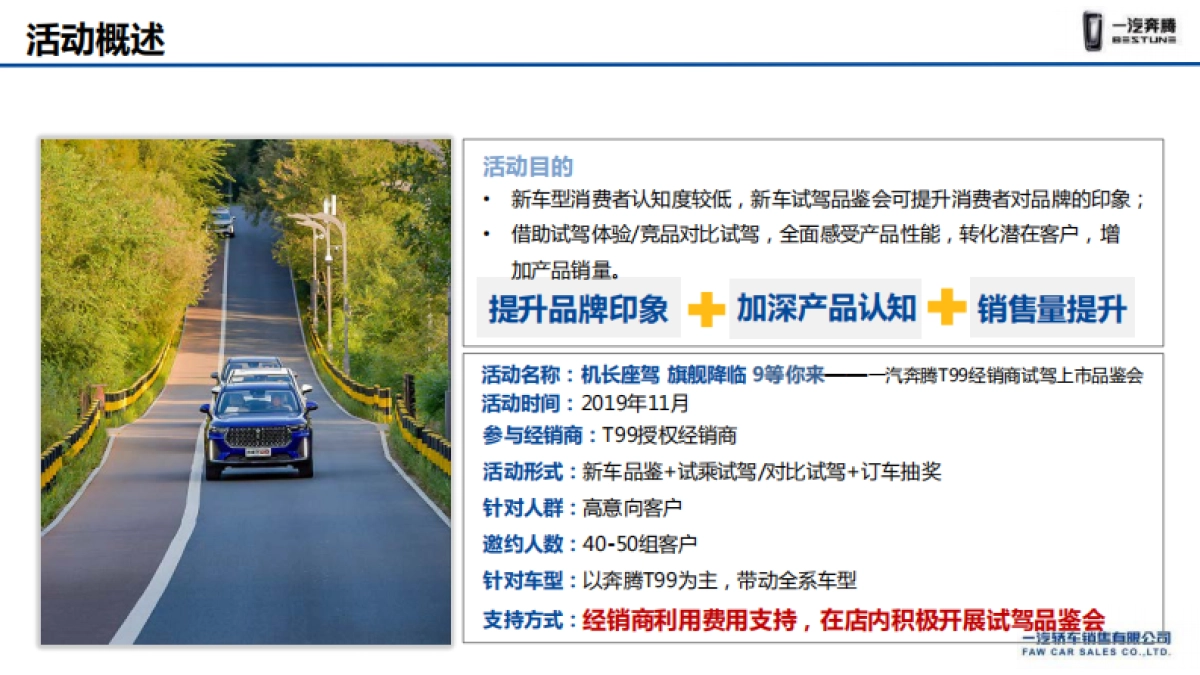 一汽奔腾T99经销商试驾上市品鉴会执行手册 _第4页