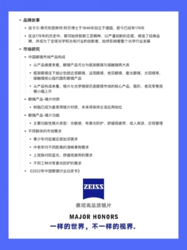 2023蔡司镜片品牌营销案例拆解
