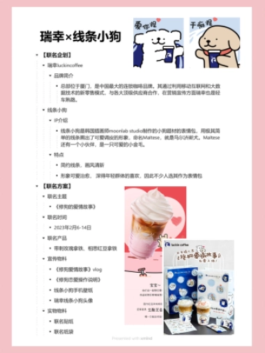 2023瑞幸×线条小狗 联名营销案例拆解