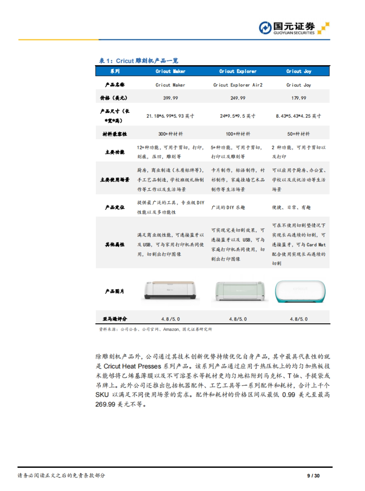 Cricut：从传统小众单品到高成长新潮消费品的经典案例-国元证券_第9页