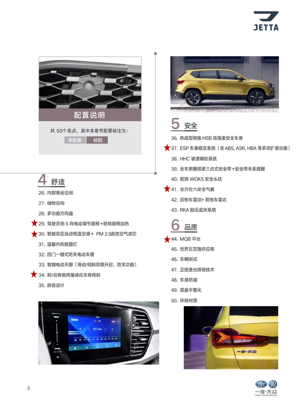 捷达品牌产品及销售培训课程（VS5产品自学手册）_第4页