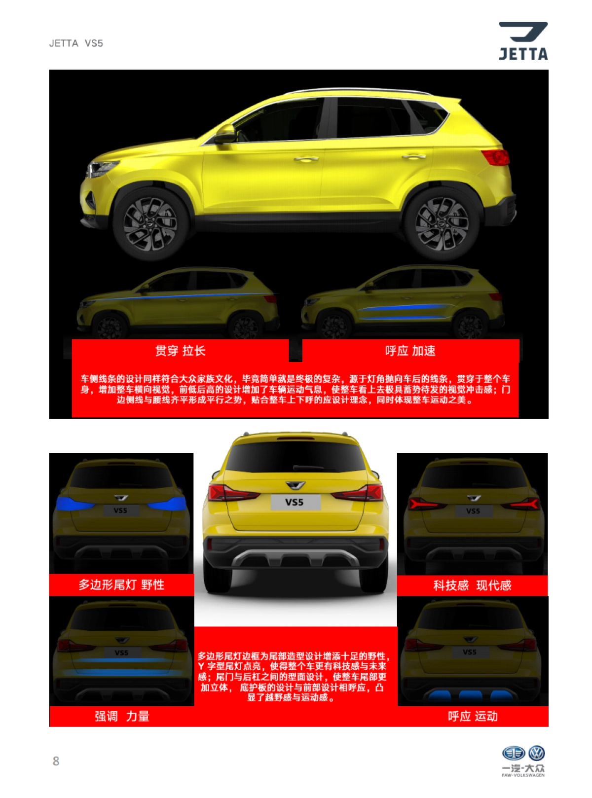 捷达品牌产品及销售培训课程（VS5产品自学手册）_第8页
